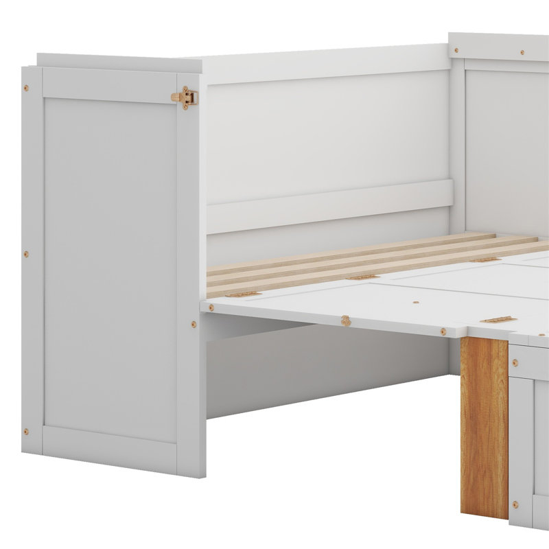 Cato Murphy Bed With USB Port And A Large Drawer, White, Queen