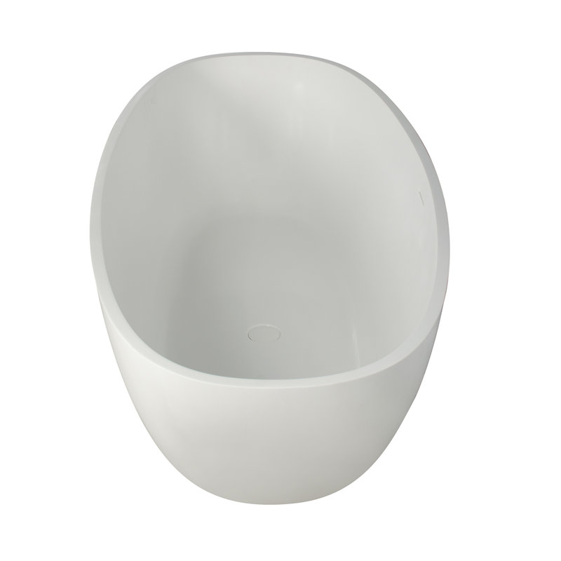 freestanding solid surface soaking bathtub