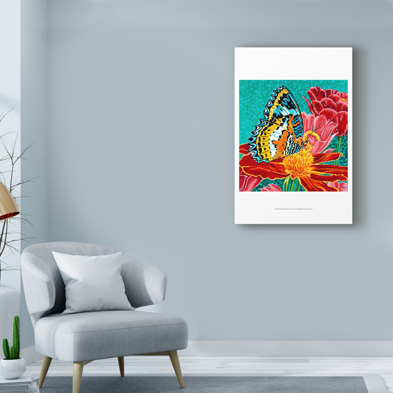 « astoileing papillon i », art sur toile, H 19 po x l 12 po x P 2 po