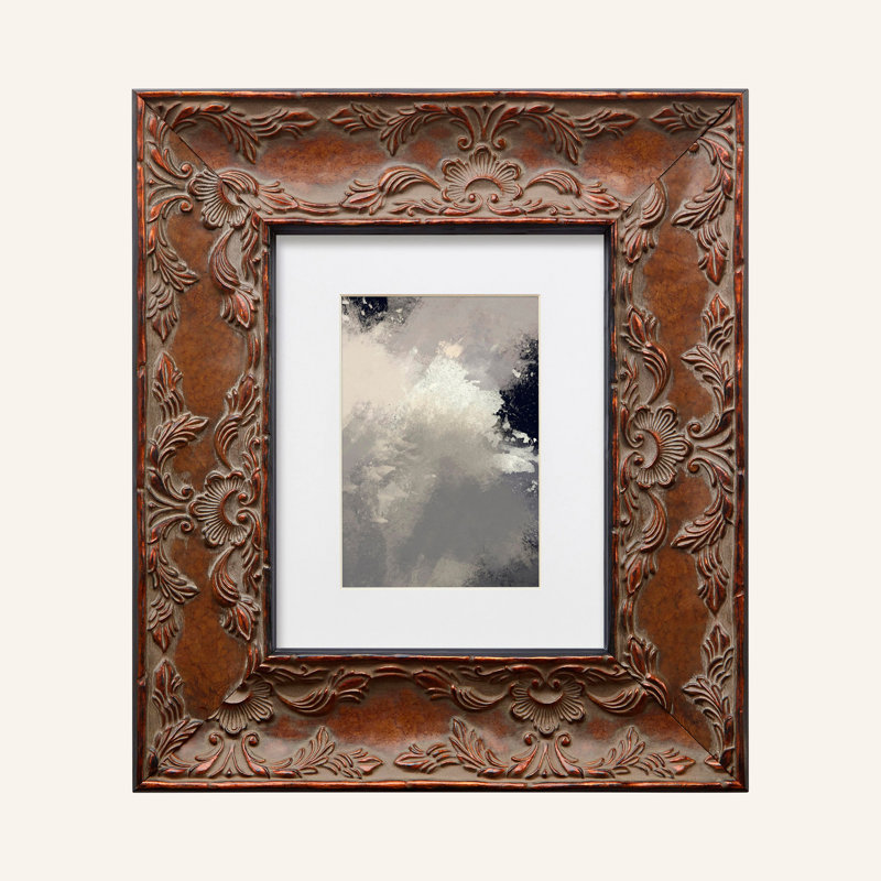 Cadre pour photo simple Artressia Trisha, 12 po x 16 po emmêlé à 8 po x 12 po, Or antique