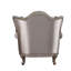 Chaise Jayceon avec oreiller, tissu et finition champagne