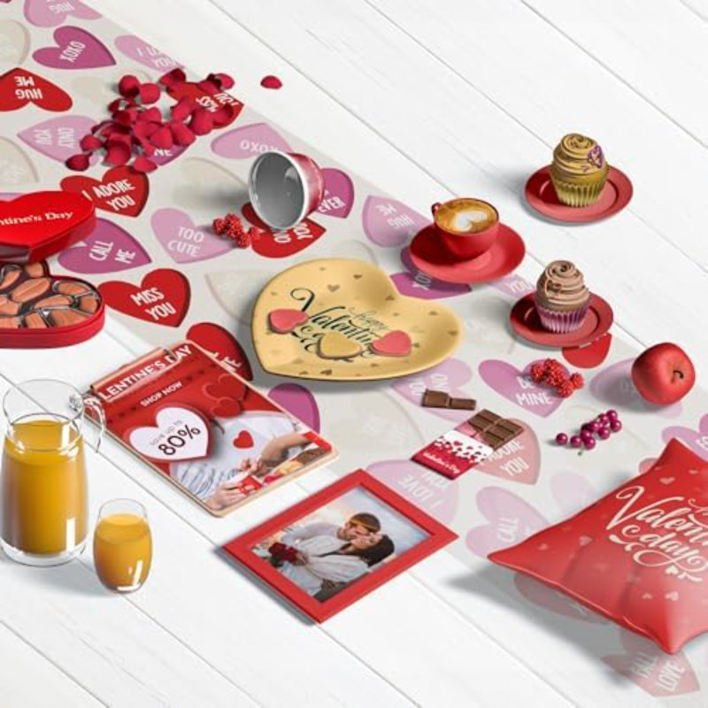 Valentines Day Decorations - Valentines Table Runner
