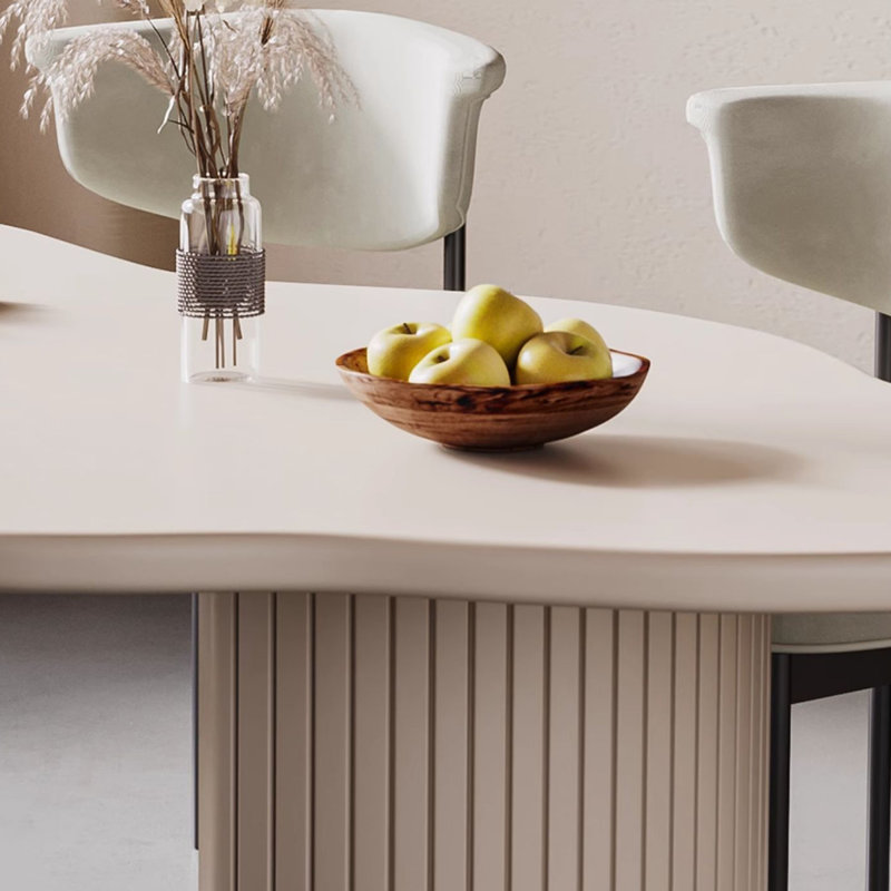 Table de salle à manger blanche, H 29,53 po x L 78,74 po x l 35,43 po