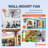 VEVOR 29.1'' Oscillating Wall Mounted Fan Fan