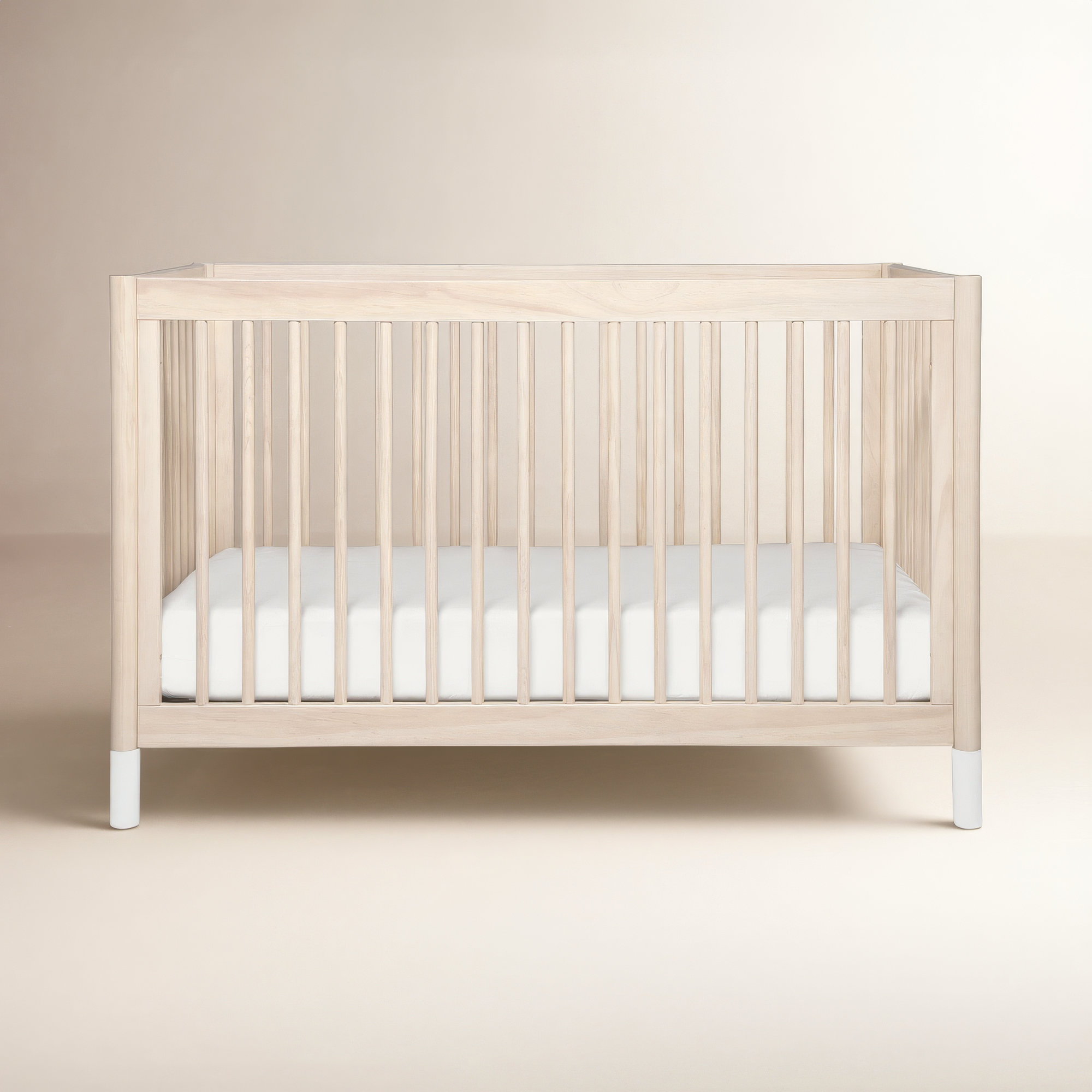 Gelato 4-in-1 Convertible Crib, Washed Natural/White