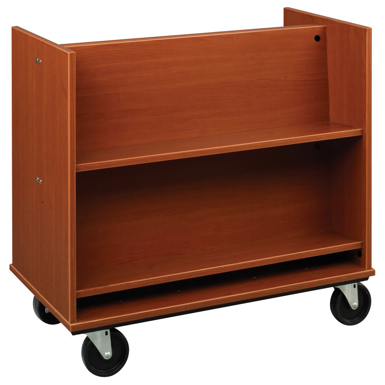 Library 36'' H x 36'' W Book Cart with Wheels