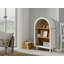 Armoire de rangement arquée avec tablettes ouvertes