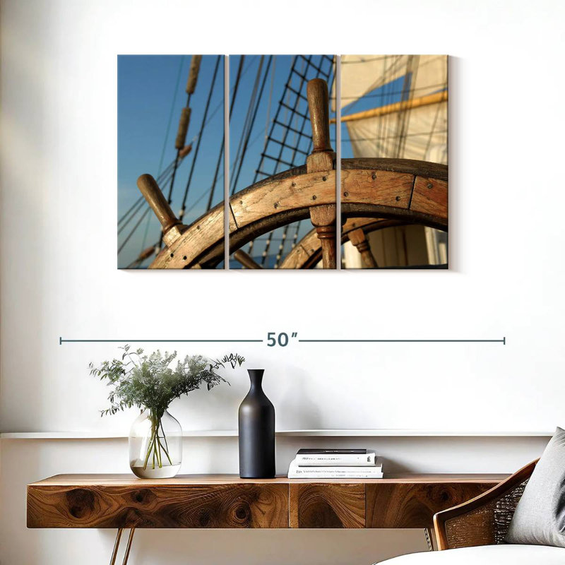 Mehar Sailing Ship Helm, 24" H x 38" W