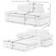 Munos Full Size Convertible Sleeper Sofa, 77" Pull Out Sofa Bed-303438680