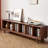 Open style simple solid wood TV cabinet