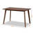 Jive Transitional Walnut Brown Finish Rectangular Dining Table, 29.34'' H X 46.90'' W X 29.34'' D