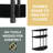Beckett 23.75" Black Glass Console Table with Shelves