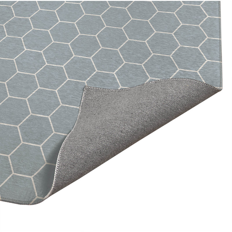 Tapis de bureau léger Peigne, L 5 pi x L 3 pi, Bleu ardoise