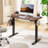 Electric Standing Desk, Adjustable Height Stand Up Desk, 24X48 Inches Sit Stand Home Office Desk,Frame/Mahogany Top,Natural Wood-546374425-546374430