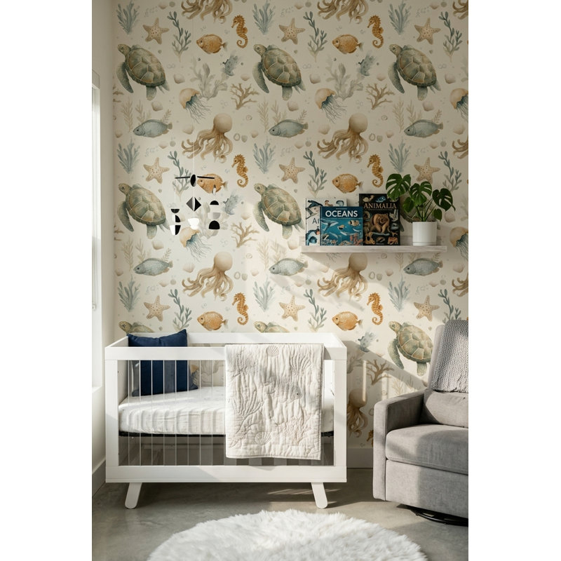 Papier peint tortue de mer, Peel and Stick