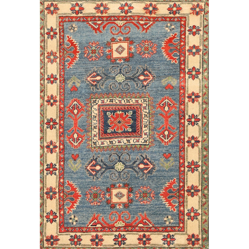Tapis oriental bleu / beige, Rectangle 5 pi x 8 pi