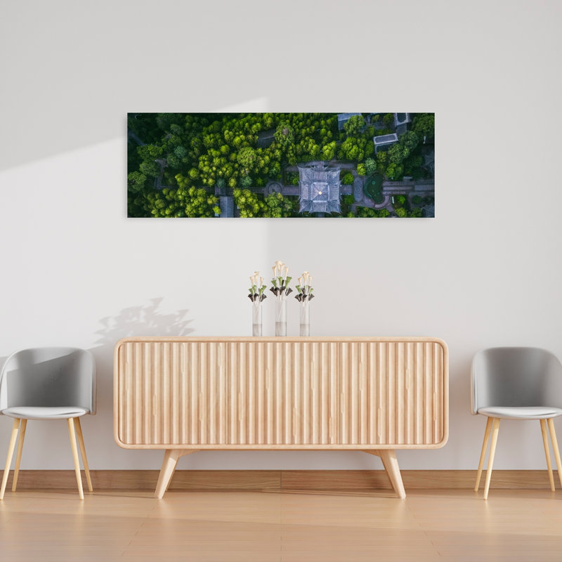 «Lijiang Temple Abstract Contemporary Landscape Landscape», art mural, H 48 po x l 16 po