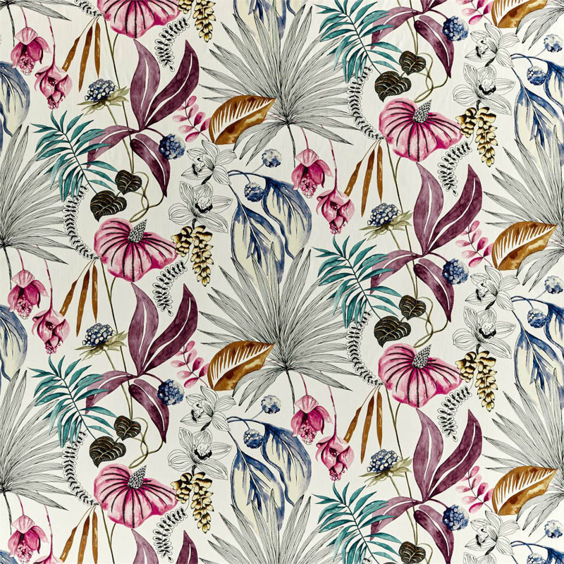 Habanera Fabric, Cerise/Honey/Marine