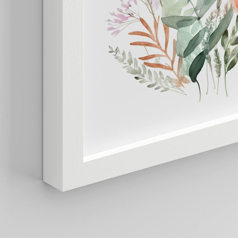 Vibrant Wildflower " IDEA4WALL Framed Colorful Wildflower Forest Bouquet Wall Art, Set Of 4 Nature Wilderness Wall Decor Prints, Botanical Floral Wall Decor For Living Room, Bedroom " 4 - Pieces