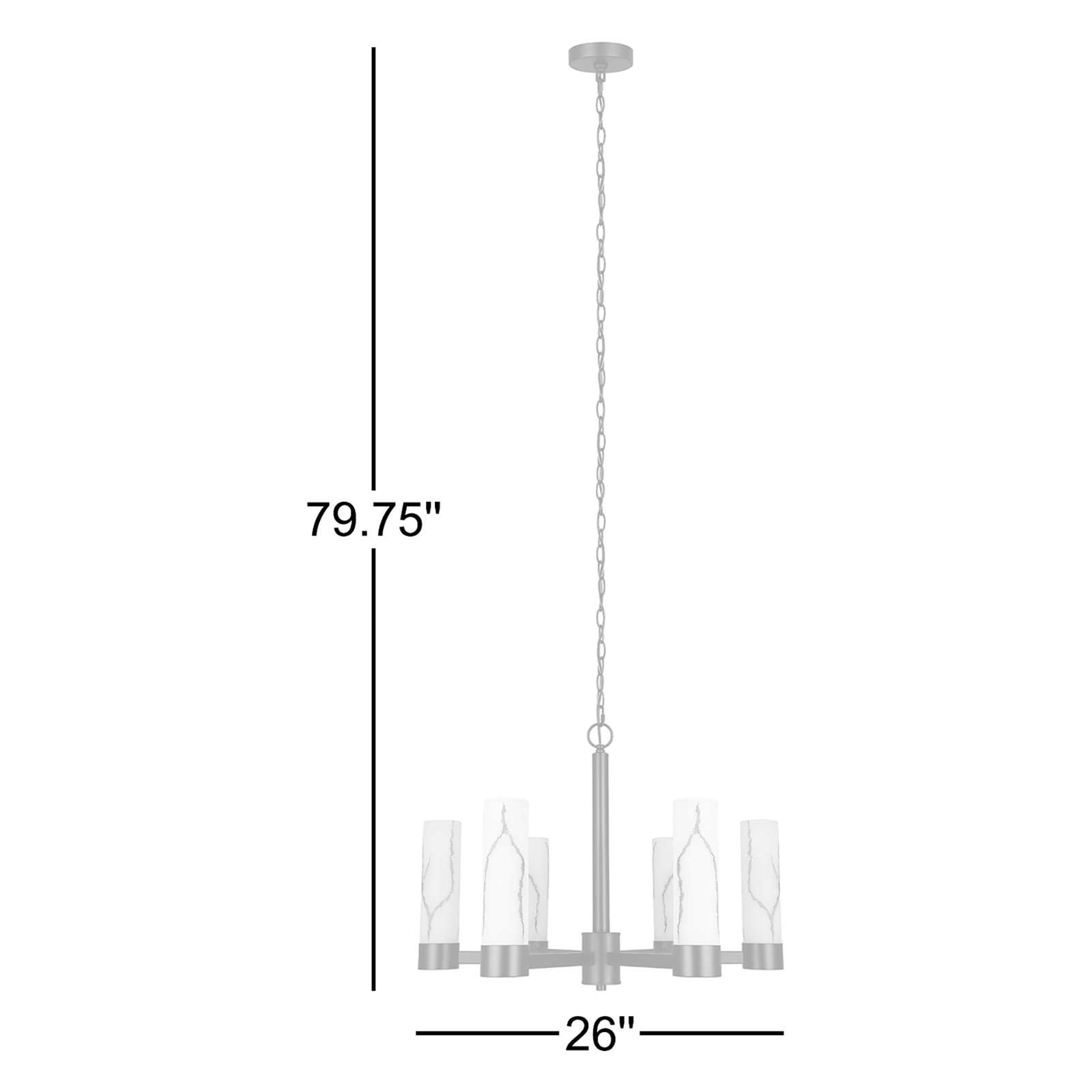 Jaqueze 6 - Light Dimmable Chandelier