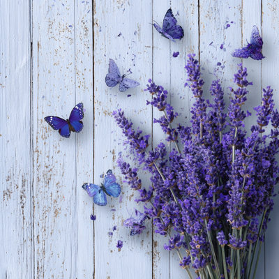 «Rustic Lavender Calm», art mural sur toile tendue
