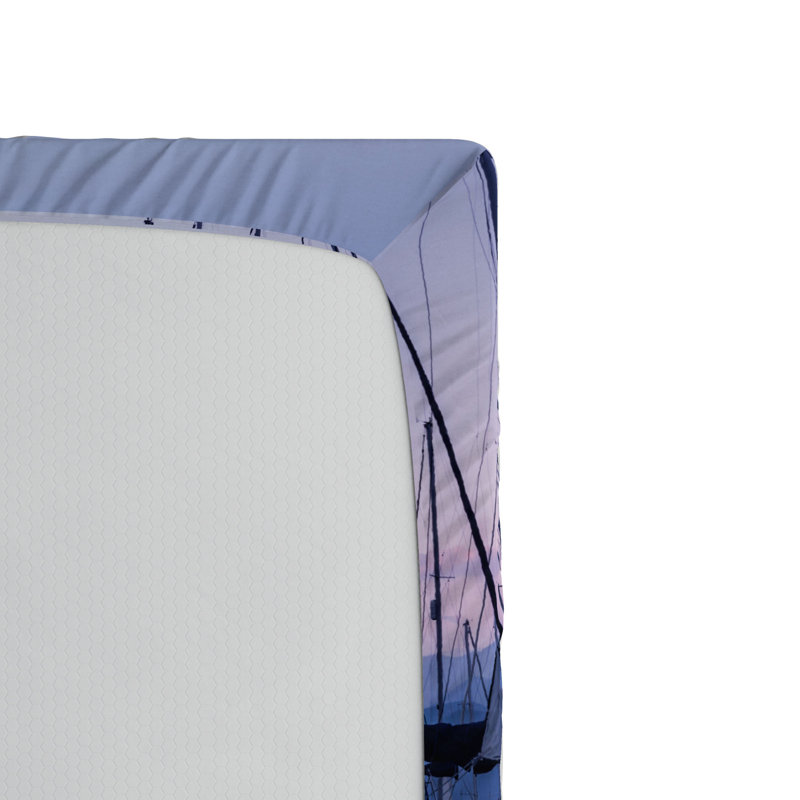 Microfiber Patterned Fitted Sheet, Queen Fitted Sheet