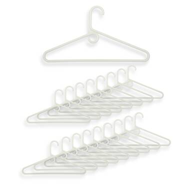 16 3/8 White Tubular Plastic Hanger W/Notches