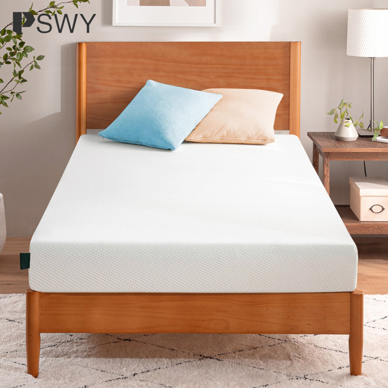 Memory Foam Mattress Twin Medium Firm Feel Zoned Pressure Relief5 Inch Green Tea  Mattress In A Box