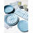 Sardinia Melamine Stripe Serving Platter - Blue - 17"