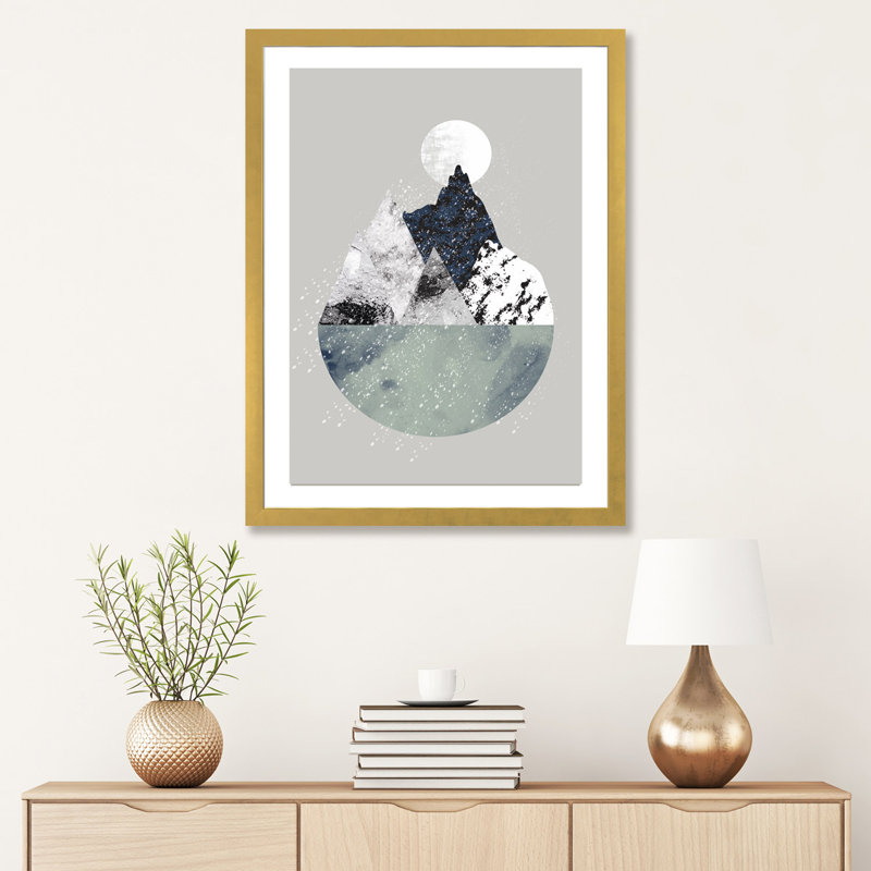 «Winter» - reproduction, H 32 po x l 24 po x P 1 po, Papier beaux-arts encadré doré