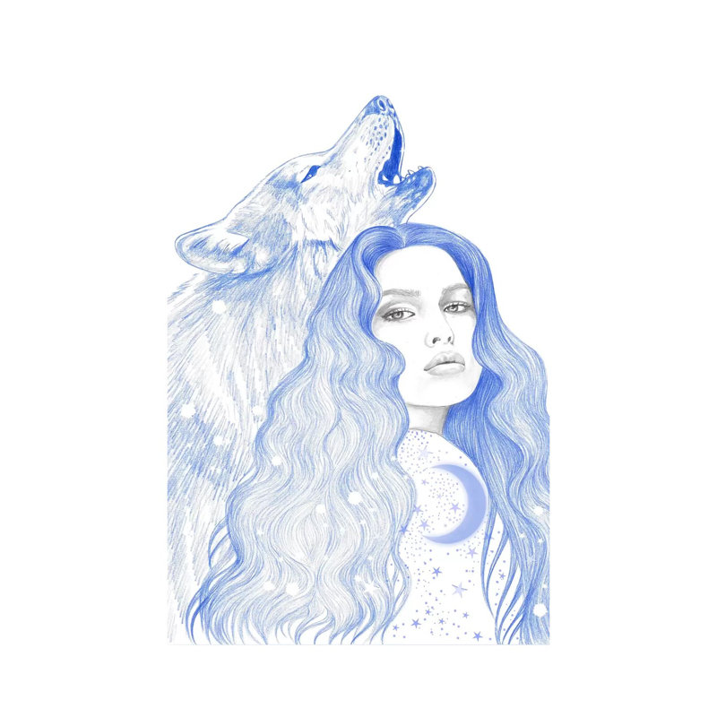 Blue Star by Andrea Hrnjak - Wrapped Canvas Gallery-Wrapped Canvas Giclée, 20.32 cm H x 30.48 cm W
