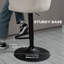 Ensemble de 2 tabourets de bar réglables pivotants, tissu tactile lin, beige