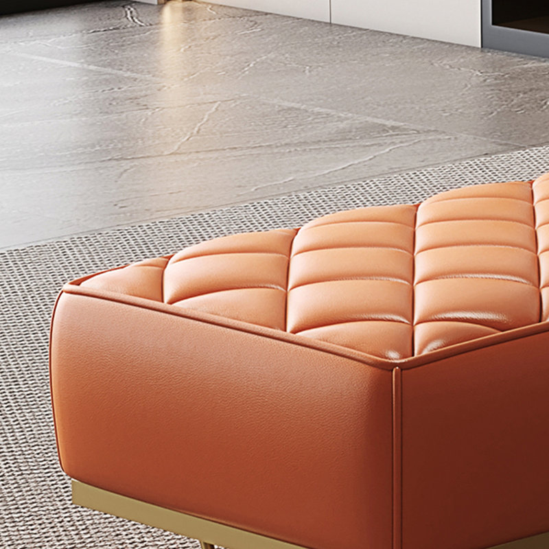 Banc avec revêtement, H 16,54 po x l 47,24 po x P 17,72 po, Orange