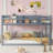 Low Twin Over Twin Bunk Bed, Floor Bunk Bed With Ladder-846819119