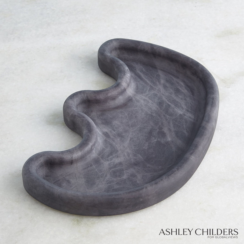 Amera Alabaster Tray, Gray