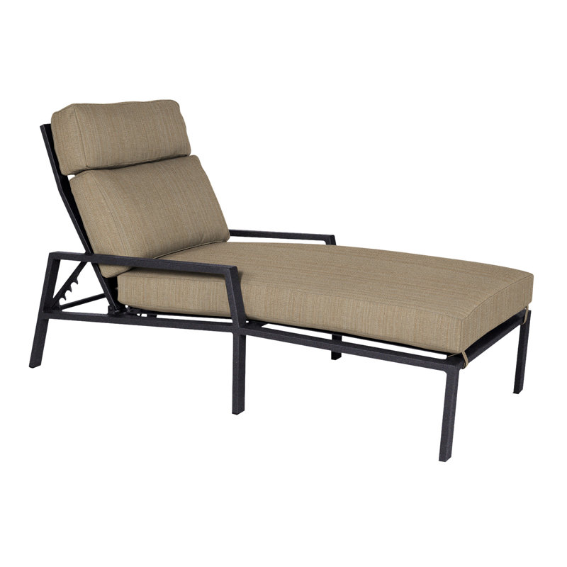 Aris Outdoor Chaise Lounge, Graphite, Alcazar Redwood