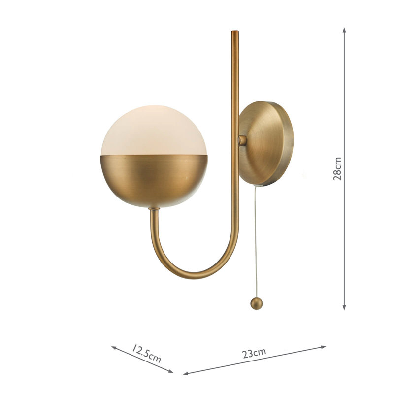 Rolando Armed Sconce, Aged Brass