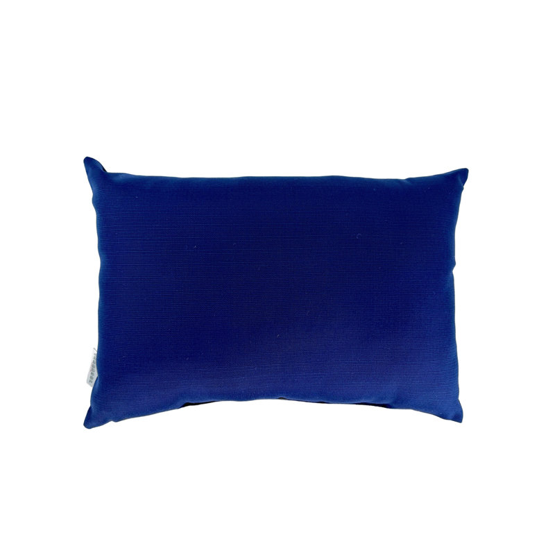 Coussin d'extérieur uni lombaire lime 13 po x 18 po, Bleu
