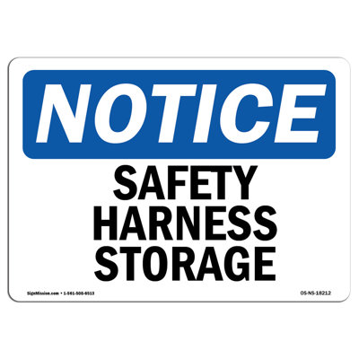 Safety Harness Storage Sign