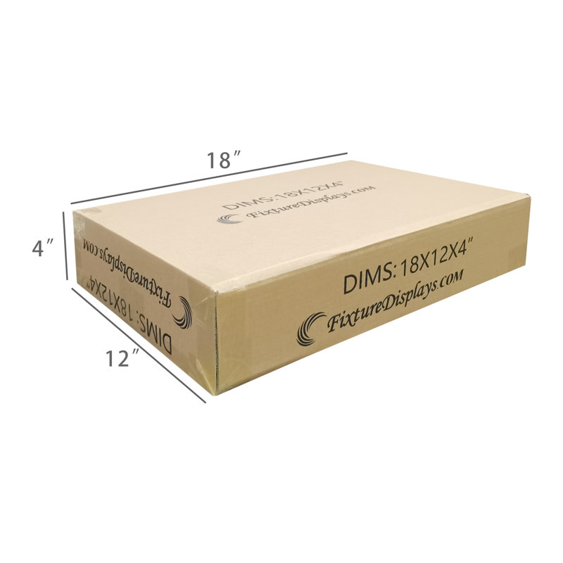 Fixturedisplays® 20 Pack 18X12X4" Printed Shipping Boxes, Full Overlap Flaps, Singlewall B Flute Cardboard Box For Shipping, Mailing, Packaging And Storage, Custom Size & Print Welcome 18X12X4-20PK