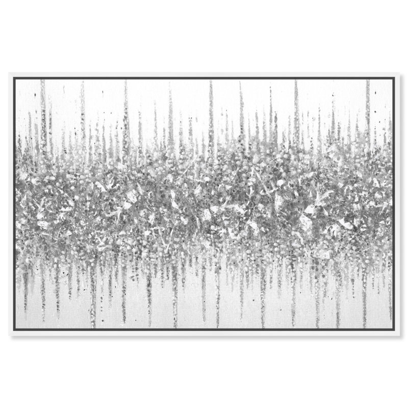 «Grey Lines Inspo», art moderne noir et blanc par Art Remedy, Cadre blanc, H 25 po x l 37 po