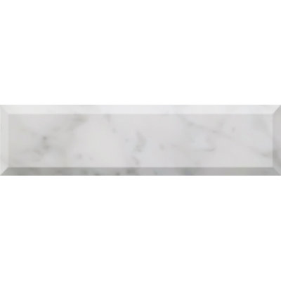 Bianco Carrara 3 in. x 12 in. Polished Marble Tile