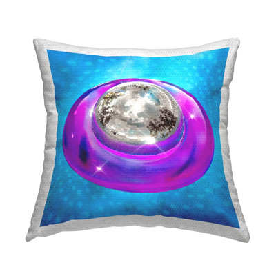 Disco Ball Pool Ring Outdoor Printed Pillow by Ziwei Li