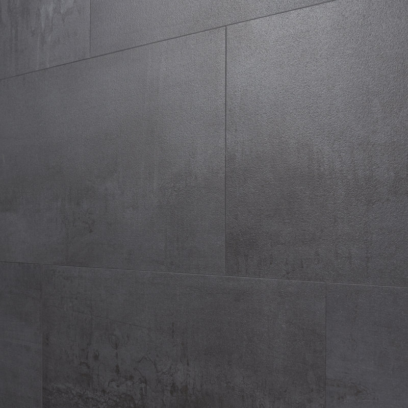 Angela Harris Alloy LVT 11.9 In. X 23.9 In. Click Lock Matte Luxury Vinyl Floor Tile (23.77 Sq. Ft. / Case), Matte Black