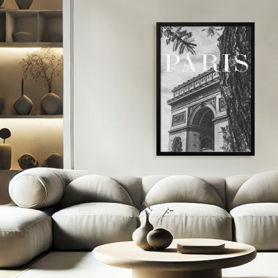 Pop Art & Retro "Paris " Framed Print Wall Art