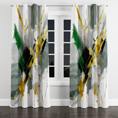 Anayancy - Abstract Blackout Grommet Curtain - 1 panel