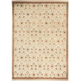 Floral Area Rug in Light Green/Brown