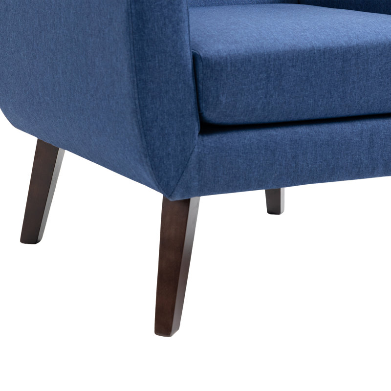 Stephanny Upholstered Armchair, Blue Linen Blend