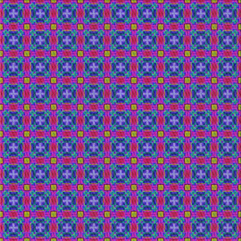 Tapis décoratif bleu géométrique, Carré 7 pi