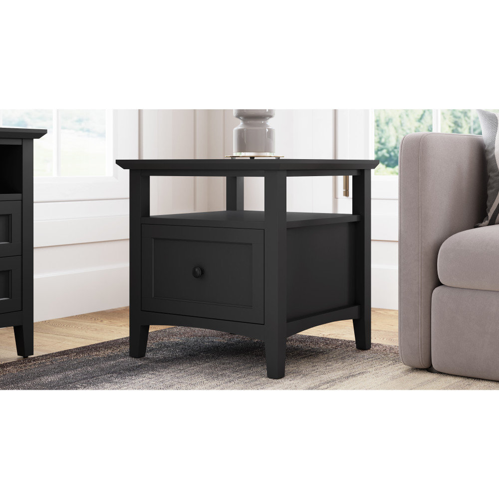 Renee 24" Mahogany End Table, Black